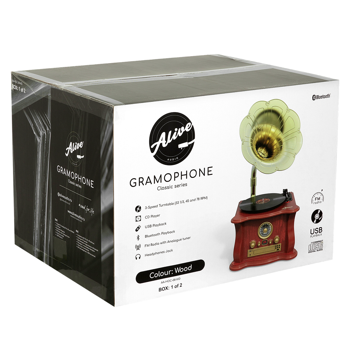 Виниловый проигрыватель Gramophone (Коричневый) — фото 8