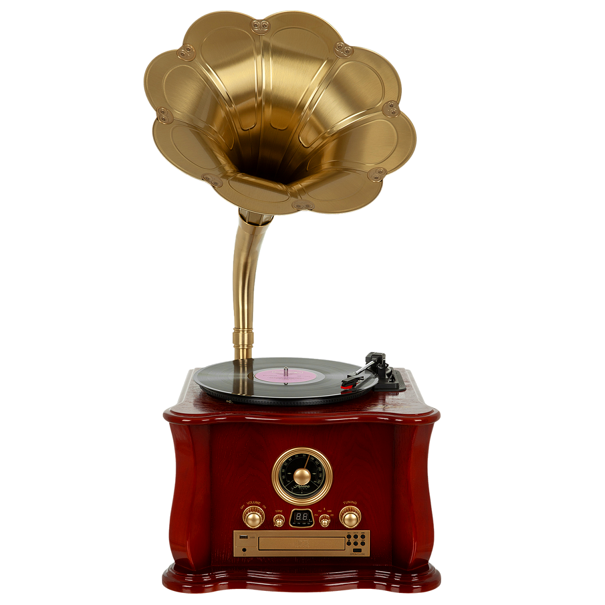 Виниловый проигрыватель Gramophone (Коричневый) — фото 1