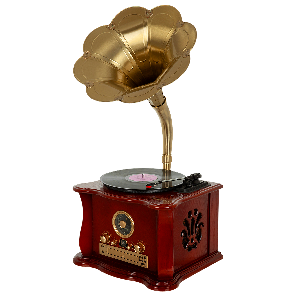 Виниловый проигрыватель Gramophone (Коричневый) — фото 6