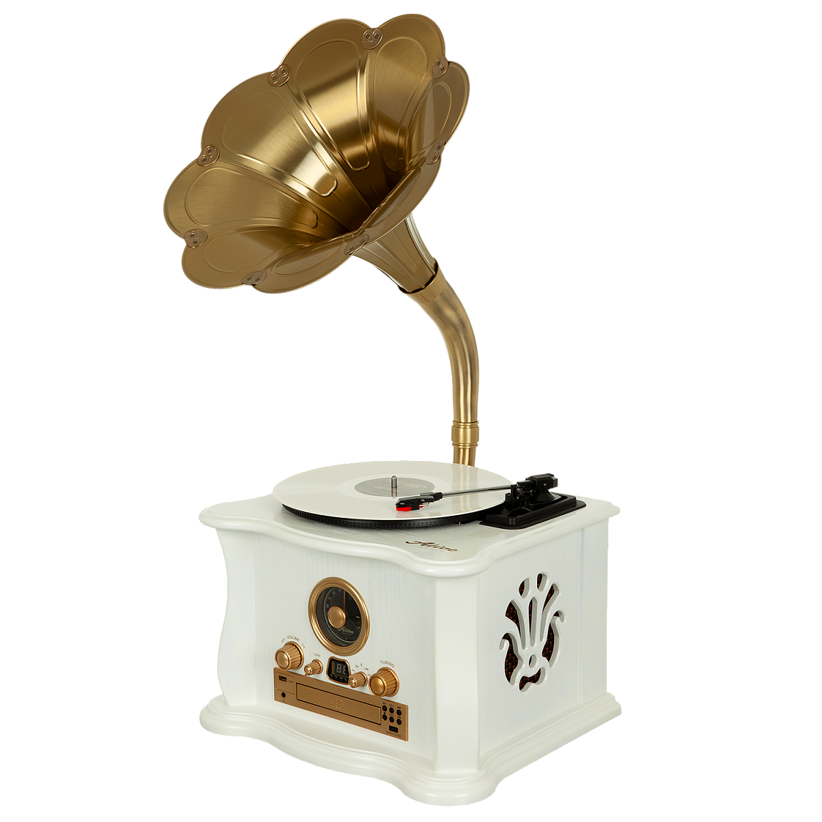 Виниловый проигрыватель Gramophone (Белый) — фото 5